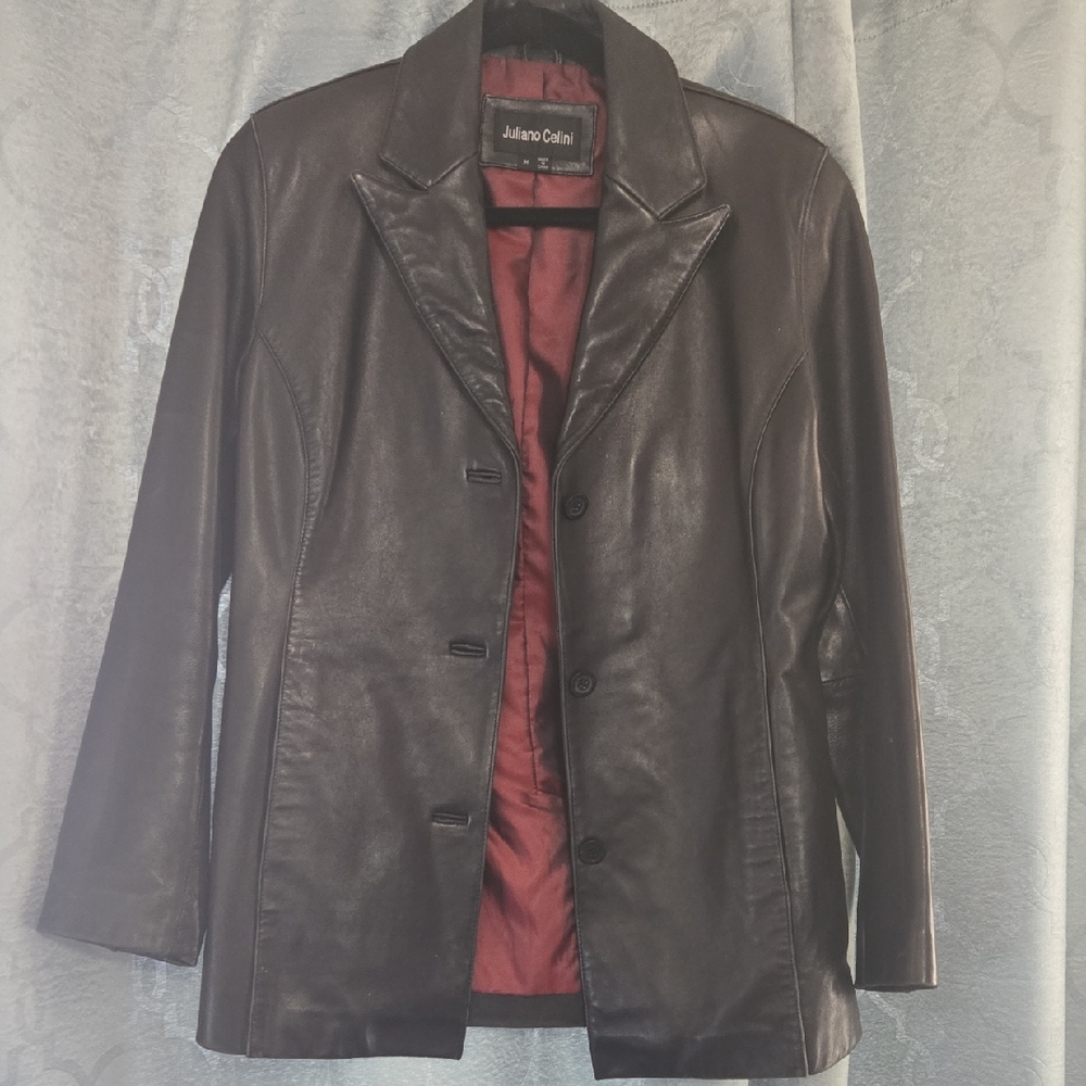Juliano Celini Black 100% Leather Jacket